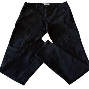 M Society Men’s Stretch Black Denim Torn Distressed Jeans Pant, Size 40x…